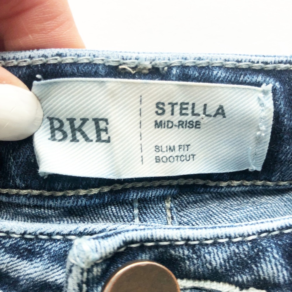 BKE Jeans Womens 27 Stella Mid-Rise Slim Fit Bootcut Jeans Medium Wash Western - Picture 5 of 10